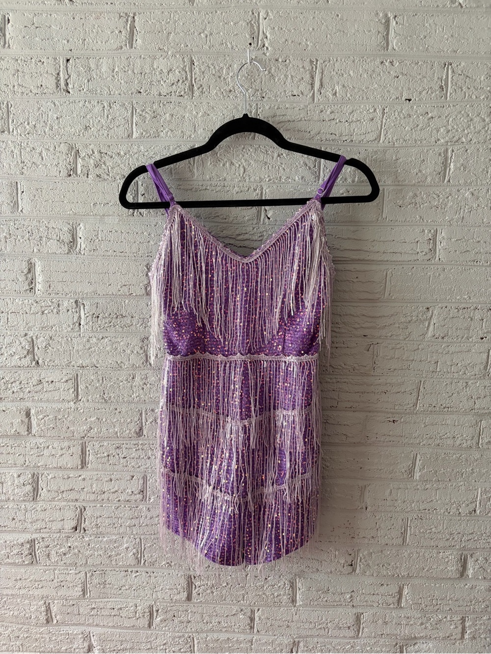 Lavender Sequin Fringe MINI romper